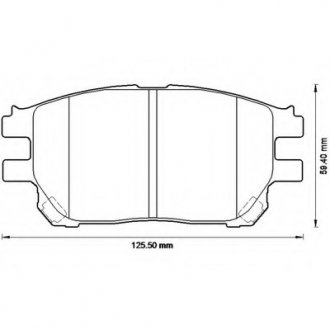 Колодки гальмівні передні Toyota Previa 2000-2006 FDB1868 Bendix 572554B (фото 1)