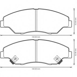 Колодки гальмівні передні Kia Sportage, Retona FDB1536 Bendix 572536B (фото 1)