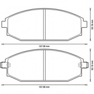 Колодки гальмівні передні Hyundai Galloper FDB1671 Bendix 572534B (фото 1)