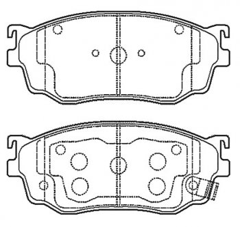 Колодки гальмівні передні Mazda 323, 626, Premacy FDB1557 Bendix 572444B (фото 1)