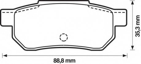 Колодки гальмівні задні Honda Accord, Civic, Integra, Prelude FDB472 Bendix 572135B (фото 1)