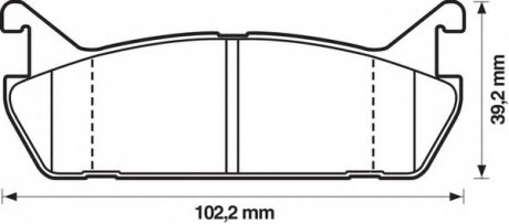 Колодки гальмівні задні Mazda 323, MX-5; Suzuki Baleno; Daihatsu Applause FDB654 Bendix 572163B (фото 1)