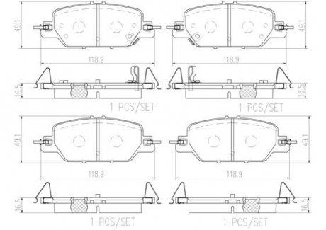 Гальмівні колодки дискові BREMBO P28 097 (фото 1)