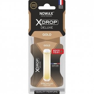 Ароматизатор целлюлозный с капсулой X Drop Deluxe - Gold Nowax NX00065 (фото 1)