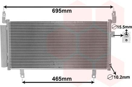 Радиатор кондиционера SUBARU FORESTER 3/13> 18 Van Wezel 51005104 (фото 1)