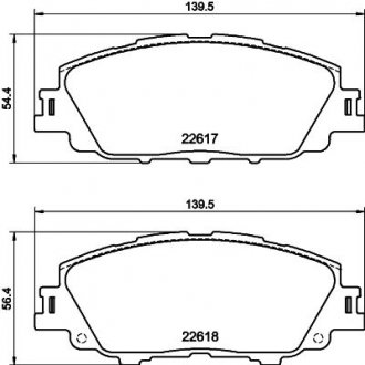 Колодки тормозные дисковые передние Toyota Corolla (E21) (19-) NISSHINB NISSHINBO NP1176 (фото 1)