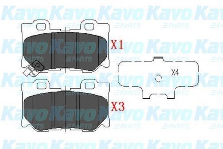 Колодки тормозные PARTS KAVO KBP-6582 (фото 1)