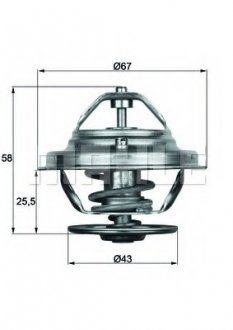 THERMOSTAT DB W12650071DEG MAHLE TX1975D (фото 1)