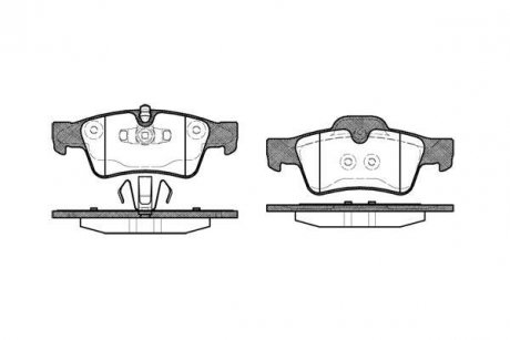 Колодки гальмівні диск. задн. (вир-во Remsa) MB ML164, GL164, Vito 638 WOKING P8913.10 (фото 1)