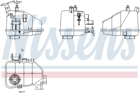 Бачок расширительный с крышкой MERCEDES C-CLASS W 203 (00-) C 160 NISSENS 996264 (фото 1)