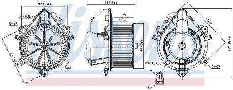 Вентилятор салона FIAT DOBLO (119, 223) (01-) 1.2 i NISSENS 87788 (фото 1)
