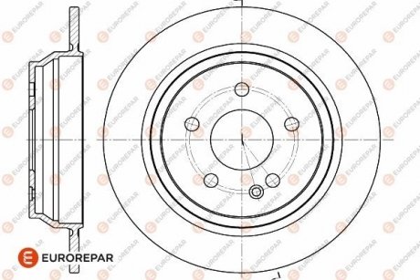 ДИСК ГАЛЬМІВНИЙ ЗАДНІЙ 2ШТ. Eurorepar 1642777280 (фото 1)