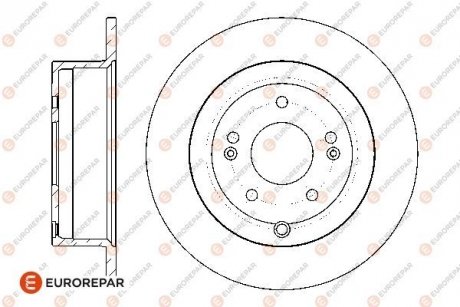 ДИСК ГАЛЬМІВНИЙ ЗАДНІЙ 2ШТ. Eurorepar 1667855580 (фото 1)
