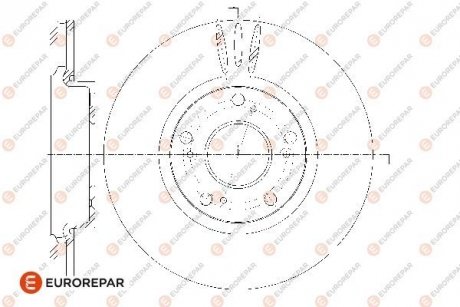 ДИСК ГАЛЬМІВНИЙ ЗАДНІЙ 2ШТ. Eurorepar 1667856980 (фото 1)