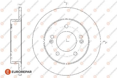 ДИСК ГАЛЬМІВНИЙ ЗАДНІЙ 2ШТ. Eurorepar 1667865780 (фото 1)