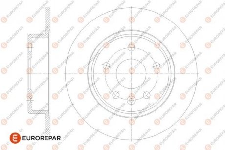 ДИСК ГАЛЬМІВНИЙ ЗАДНІЙ 2ШТ. Eurorepar 1667866580 (фото 1)