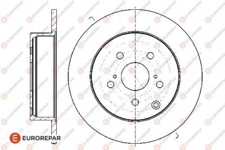 ДИСК ГАЛЬМІВНИЙ ЗАДНІЙ 2ШТ. Eurorepar 1667870780 (фото 1)