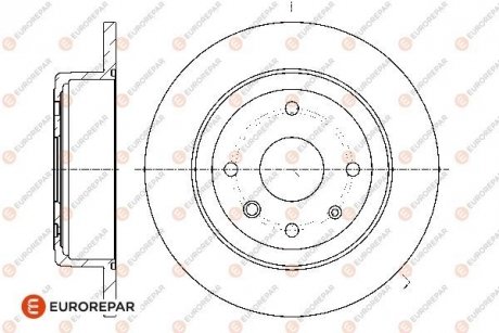 ДИСК ГАЛЬМІВНИЙ ЗАДНІЙ 2ШТ. Eurorepar 1667871180 (фото 1)