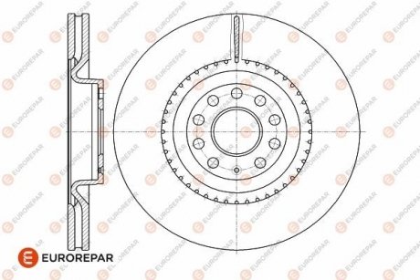 ДИСК ГАЛЬМІВНИЙ ПЕРЕДНІЙ Eurorepar 1642750880 (фото 1)