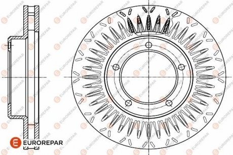 ДИСК ГАЛЬМІВНИЙ ПЕРЕДНІЙ Eurorepar 1642766080 (фото 1)