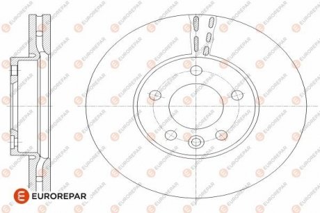 ДИСК ГАЛЬМІВНИЙ ПЕРЕДНІЙ Eurorepar 1642767580 (фото 1)