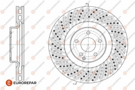 ДИСК ГАЛЬМІВНИЙ ПЕРЕДНІЙ Eurorepar 1642780480 (фото 1)