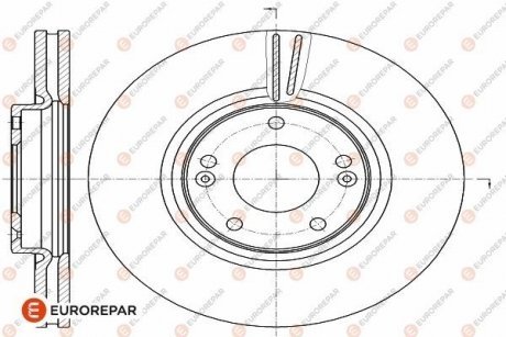 ДИСК ГАЛЬМІВНИЙ ПЕРЕДНІЙ Eurorepar 1642781280 (фото 1)