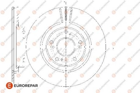 ДИСК ГАЛЬМ. ПЕРЕДНІЙ 2ШТ Eurorepar 1667850680 (фото 1)