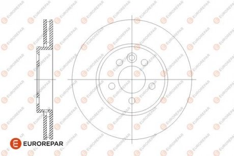 ДИСК ГАЛЬМ. ПЕРЕДНІЙ 2ШТ Eurorepar 1667856380 (фото 1)
