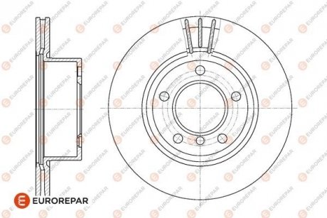 ДИСК ГАЛЬМ. ПЕРЕДНІЙ 2ШТ Eurorepar 1667860180 (фото 1)