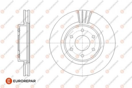 ДИСК ГАЛЬМІВНИЙ ПЕРЕДНІЙ Eurorepar 1676009980 (фото 1)