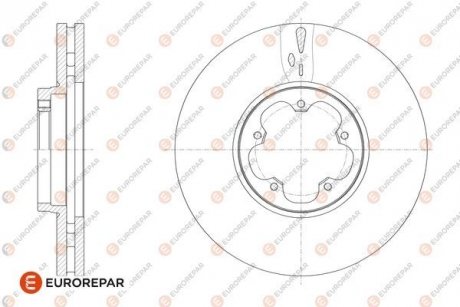 ДИСК ГАЛЬМІВНИЙ ПЕРЕДНІЙ Eurorepar 1676010580 (фото 1)