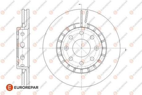 ДИСК ГАЛЬМ. ПЕРЕДНІЙ 2ШТ Eurorepar 1676012280 (фото 1)