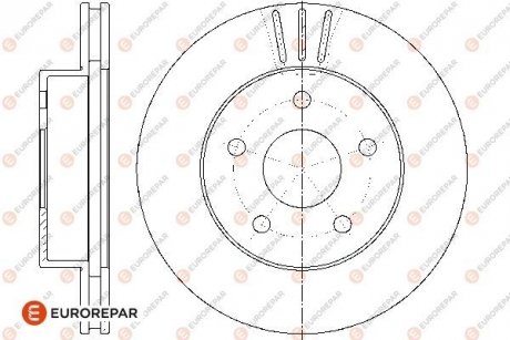ДИСК ГАЛЬМІВНИЙ ПЕРЕДНІЙ Eurorepar 1676012980 (фото 1)