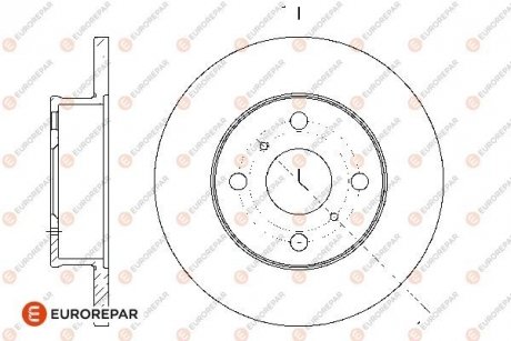 ДИСК ГАЛЬМ. ПЕРЕДНІЙ 2ШТ Eurorepar 1676013280 (фото 1)