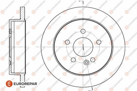 ДИСК ГАЛЬМІВНИЙ ЗАДНІЙ Eurorepar 1642769080 (фото 1)