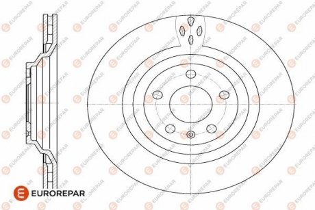 ДИСК ГАЛЬМІВНИЙ ЗАДНІЙ Eurorepar 1642770580 (фото 1)