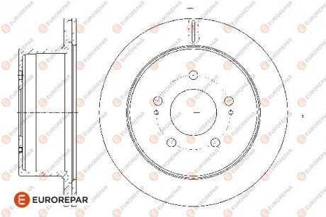 ДИСК ГАЛЬМІВНИЙ ЗАДНІЙ Eurorepar 1667872080 (фото 1)