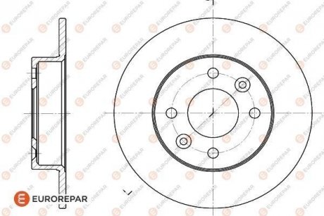 ДИСК ГАЛЬМІВНИЙ К-КТ Eurorepar 1618866680 (фото 1)
