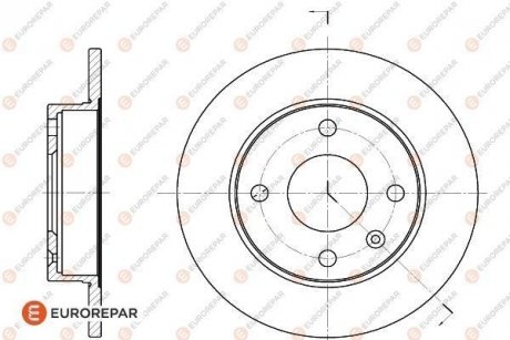 ДИСК ГАЛЬМІВНИЙ К-КТ Eurorepar 1618868080 (фото 1)