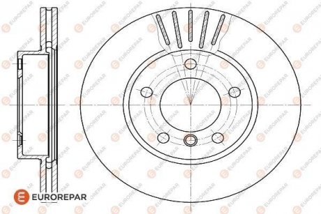 ДИСК ГАЛЬМІВНИЙ К-КТ Eurorepar 1618883780 (фото 1)