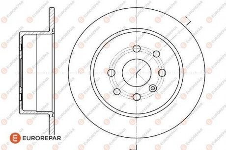 ДИСК ГАЛЬМІВНИЙ К-КТ Eurorepar 1618888880 (фото 1)