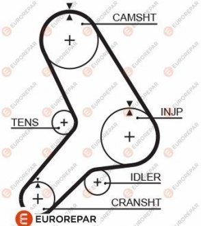 РЕМІНЬ ГРМ Eurorepar 1633139080 (фото 1)
