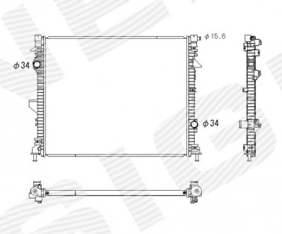 Радиатор FORD EDGE, 15 - 18 Signeda RA13554Q (фото 1)
