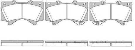 Колодки гальмівні диск. перед. (вир-во Remsa) Toyota LC200 LC150, Lexus LX570 GX460 WOKING P13713.02 (фото 1)