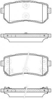 Колодки гальмівні диск. задн. (вир-во Remsa) Hyundai Ix20 1.4 10-,Hyundai Ix20 1.6 10- WOKING P13093.42 (фото 1)