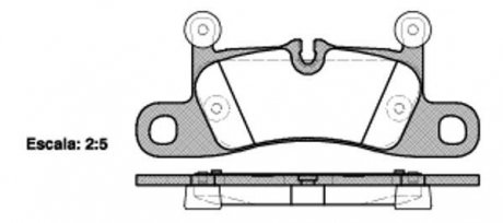 Колодки гальмівні диск. задн. (вир-во Remsa) Porsche Cayenne (10-), VW Touareg (10-) WOKING P12793.10 (фото 1)