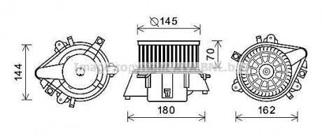 Вентилятор FIAT DOBLO (вир-во) AVA COOLING FT8437 (фото 1)