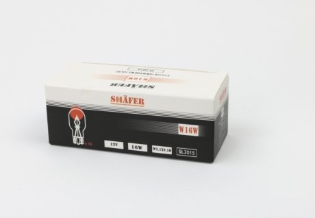Лампа накалювання 12V 16W W16W W2.1×9.5D SHAFER SL2015 (фото 1)