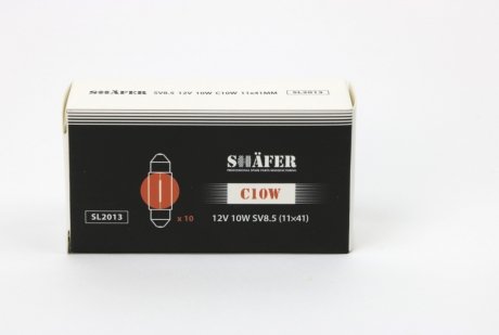 Лампа накалювання 12V C10W SV8.5 SHAFER SL2013 (фото 1)